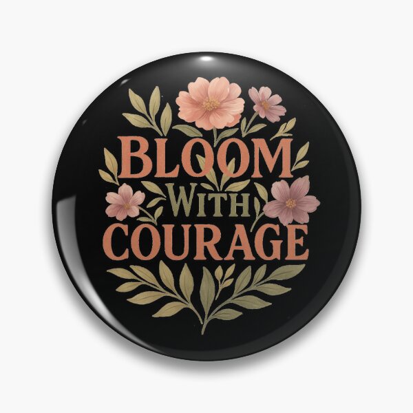 Item preview, Bloom With Courage – Inspirational Floral Typography Art designed and sold by jolille.