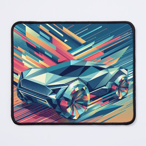 Item preview, Polygonal Race | Futuristic Car Abstract Art designed and sold by Pop Garage.