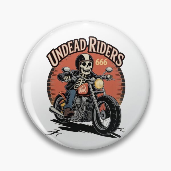 Item preview, Skeleton Biker Undead Riders 666 Halloween Skull Motorcycle Horror Vintage Art designed and sold by pkk72.