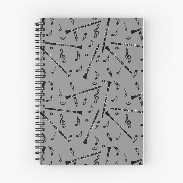 Item preview, Notas musicales de clarinete negro designed and sold by BartholGraphics.
