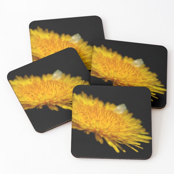 Item preview, Yellow dandelion on black background designed and sold by olena2552.