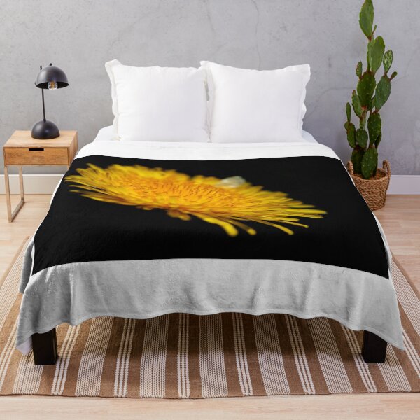 Item preview, Yellow dandelion on black background designed and sold by olena2552.