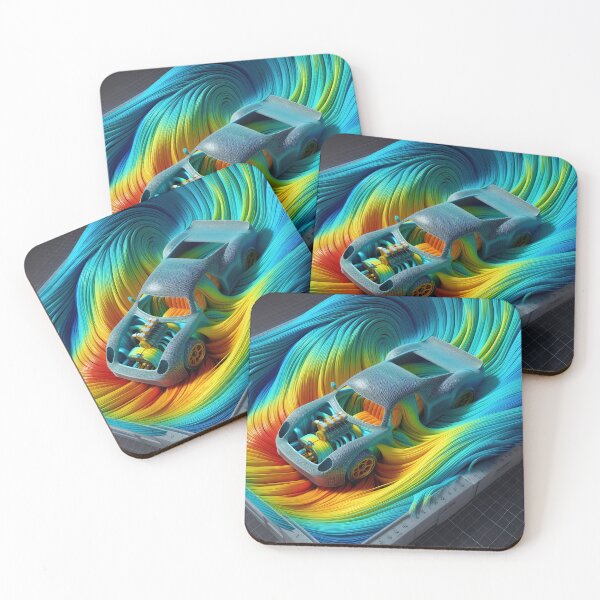 Item preview, Aerodynamic Flow | CFD Car Simulation Art designed and sold by Pop Garage.
