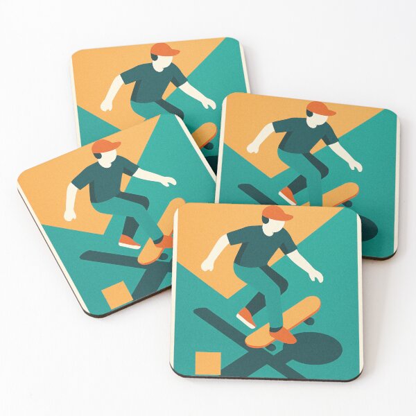 Item preview, Minimalist Skateboard Poster – Bold Geometric Design designed and sold by Pink & California.