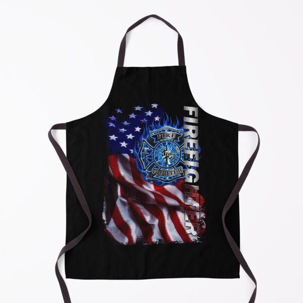 Item preview, Firefighter emblem with american flag and flames t-shirt designed and sold by Alex8536.