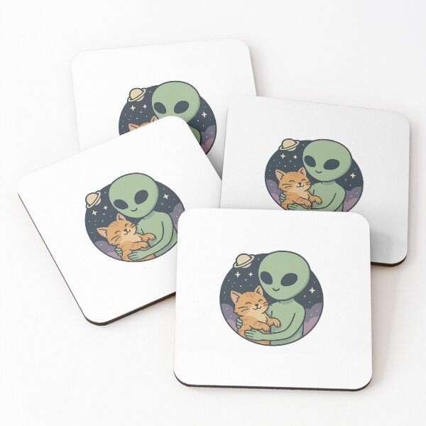 Item preview, Cute Alien With Cat designed and sold by ZebraPop.