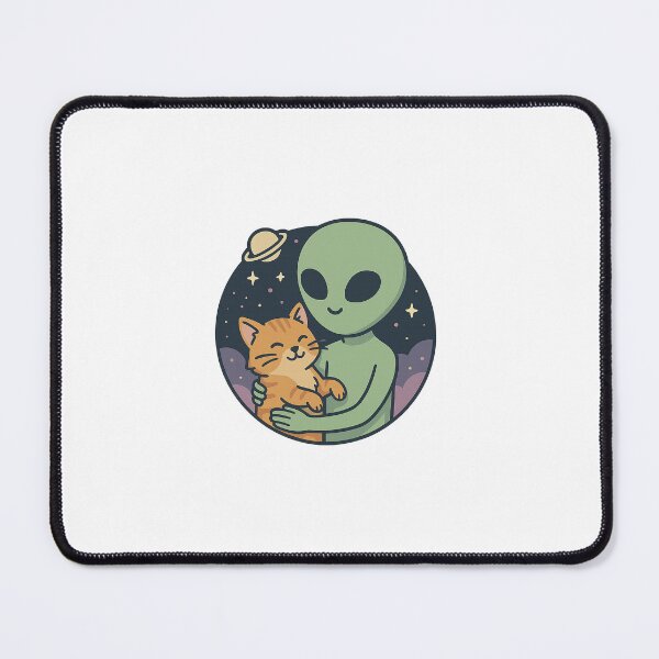 Item preview, Cute Alien With Cat designed and sold by ZebraPop.