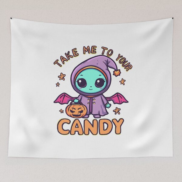 Item preview, Take Me To Your Candy – Kawaii Alien Halloween Costume Design designed and sold by Activity01.