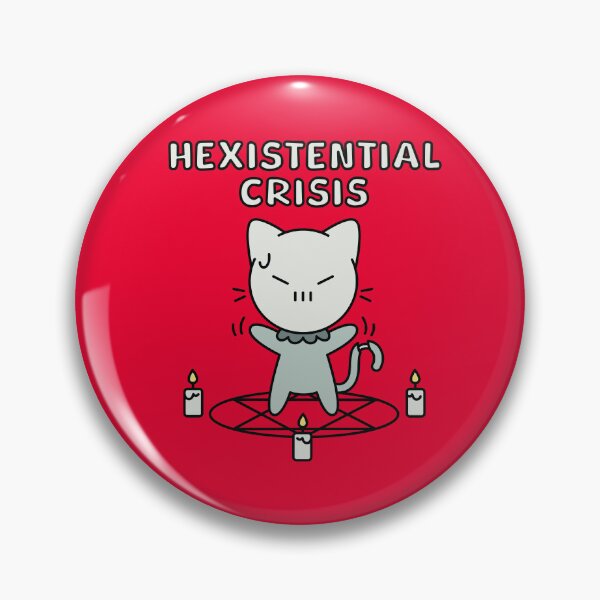 Item preview, Hexistential Crisis Skull Cat designed and sold by Stephanie Hardy.