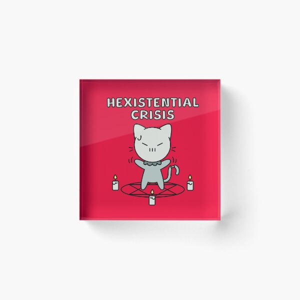 Item preview, Hexistential Crisis Skull Cat designed and sold by Stephanie Hardy.