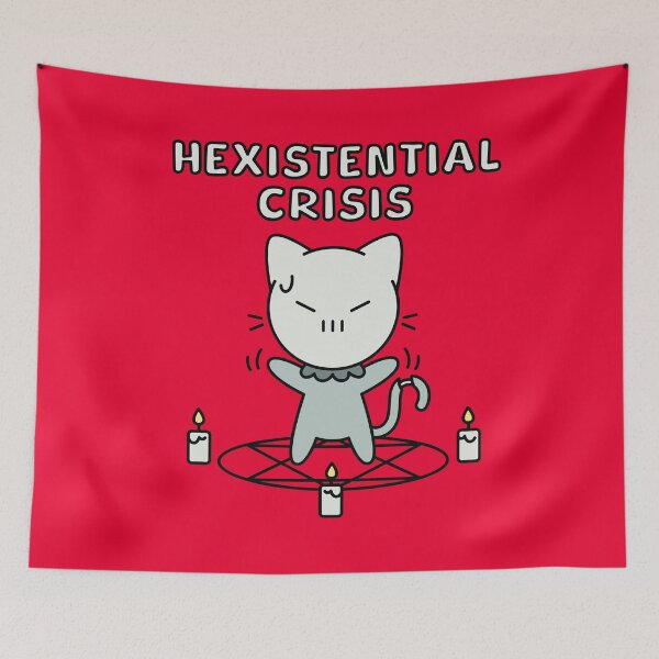 Item preview, Hexistential Crisis Skull Cat designed and sold by Stephanie Hardy.