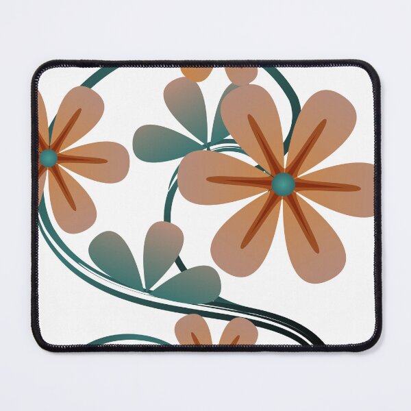 Item preview, Teal and Orange Flowers designed and sold by byautumnrain.