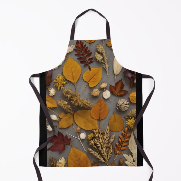 Item preview, Autumn Relics – Dried Leaves and Plants on Grey designed and sold by EmeraldeaArt.