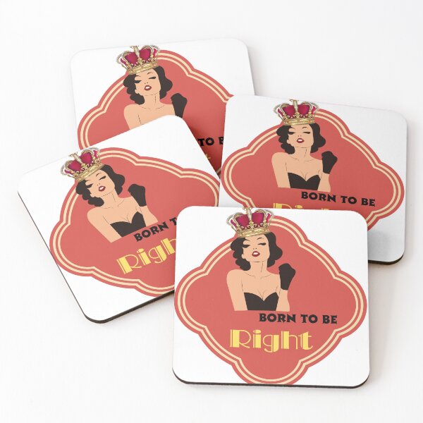 Item preview, Born to Be Right saying with self-confident woman designed and sold by LulitasDreams.