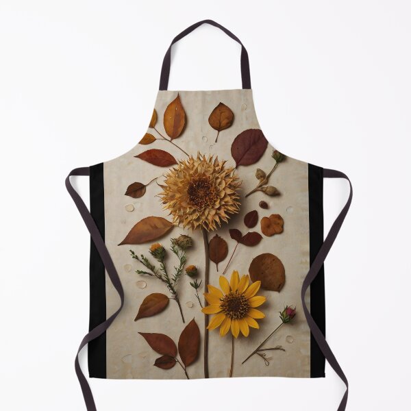 Item preview, Pressed Memories – Dried Autumn Florals on Vintage Paper designed and sold by EmeraldeaArt.