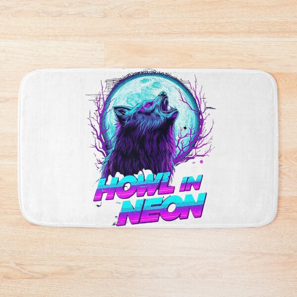 Item preview, Howl in Neon – Retro Synthwave Wolf Design designed and sold by Activity01.