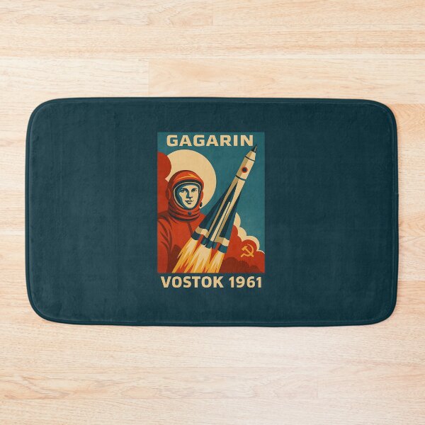 Item preview, Yuri Gagarin Vostok 1961 – Vintage Soviet Space Poster Tribute designed and sold by Psycho-Crazy.