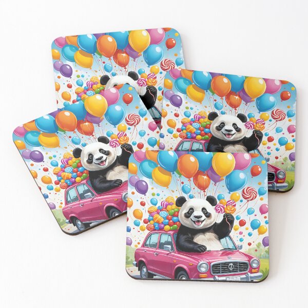 Item preview, Panda with Balloons designed and sold by BrightDays.
