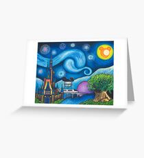 Starry Night Over the World Greeting Card