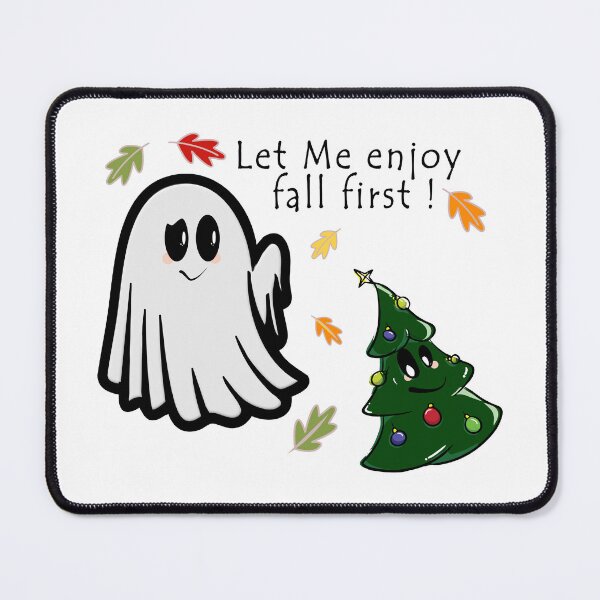 Item preview, Cute Ghost and Christmas Tree – Halloween Meets Christmas Design designed and sold by ForcePrint.