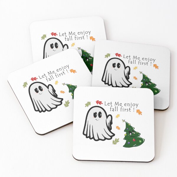 Item preview, Cute Ghost and Christmas Tree – Halloween Meets Christmas Design designed and sold by ForcePrint.