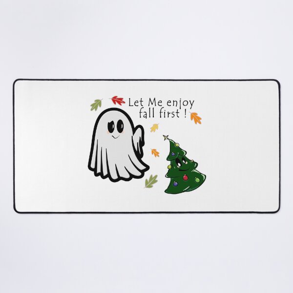 Item preview, Cute Ghost and Christmas Tree – Halloween Meets Christmas Design designed and sold by ForcePrint.