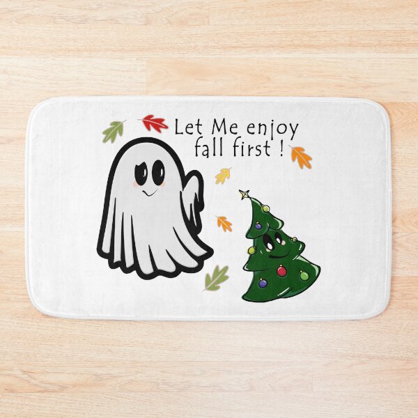 Item preview, Cute Ghost and Christmas Tree – Halloween Meets Christmas Design designed and sold by ForcePrint.