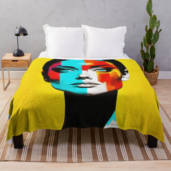Item preview, Vibrant Pop Art Woman Portrait: Modern Abstract Design designed and sold by Stan Art Store.