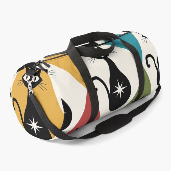Item preview, Mid Century Atomic Cats on Retro Harlequin Diamonds Pattern designed and sold by Yasminepatterns .