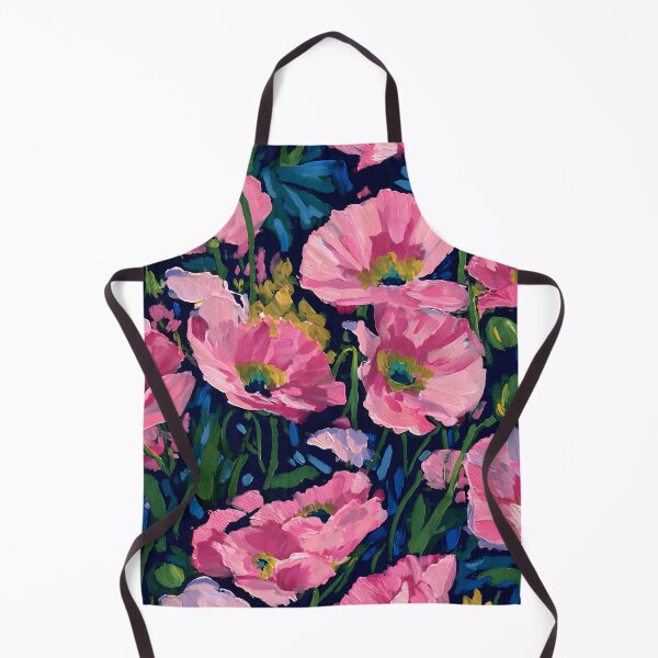 Item preview, Amapolas preppy sobre pintura gouache azul marino designed and sold by SophieClimaArt.