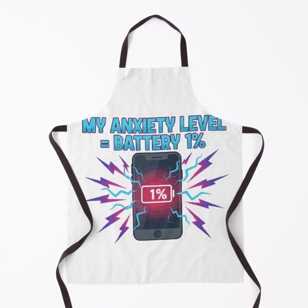 Item preview, Funny Sticker – Anxiety Like 1% Battery designed and sold by lolwears.