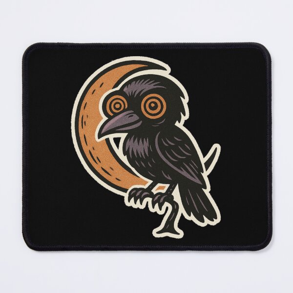 Item preview, Retro 1960s Halloween Horror Comic Art- Hypnotic Crow on the Moon designed and sold by JacobKAurumhead.