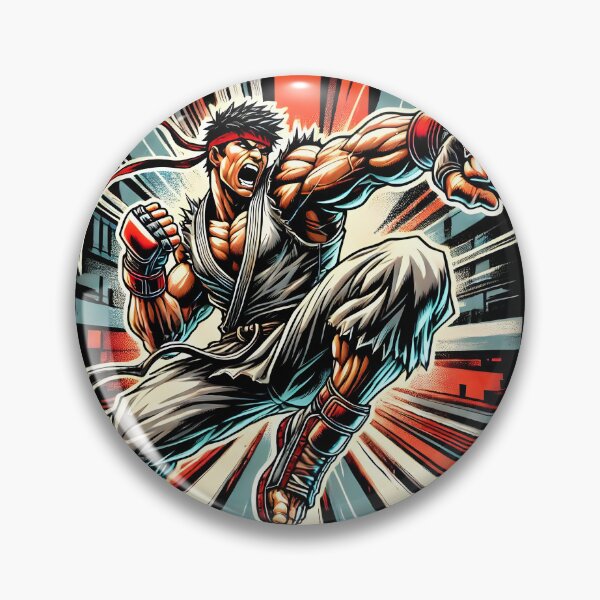 Item preview, Powerful martial arts fighter in action comic-style. designed and sold by The-T-In-Retro.