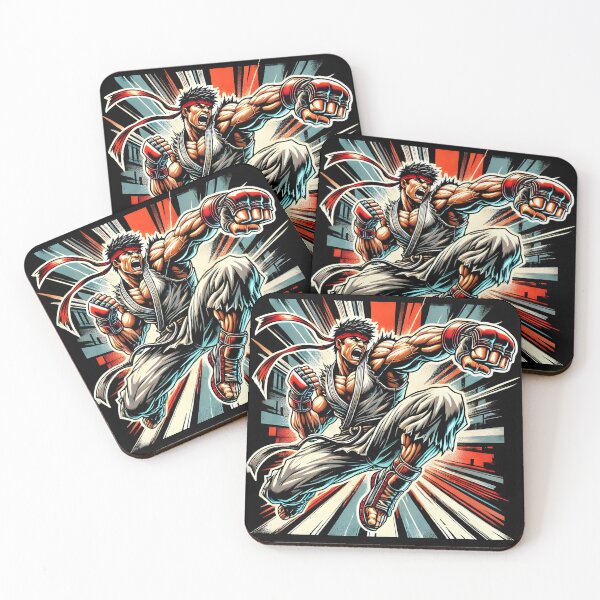 Item preview, Powerful martial arts fighter in action comic-style. designed and sold by The-T-In-Retro.