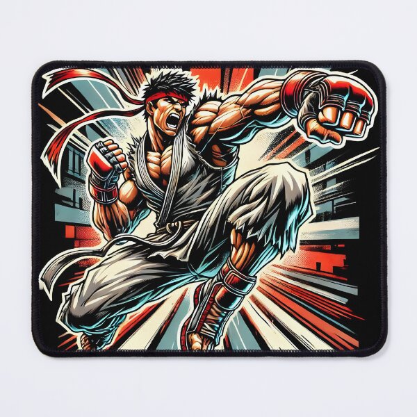 Item preview, Powerful martial arts fighter in action comic-style. designed and sold by The-T-In-Retro.