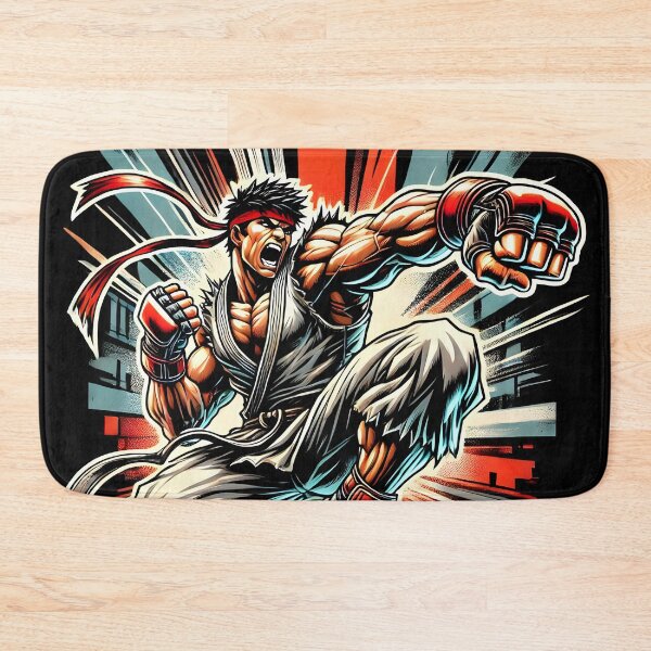 Item preview, Powerful martial arts fighter in action comic-style. designed and sold by The-T-In-Retro.