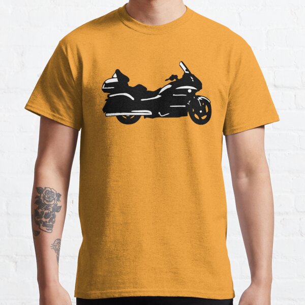 Goldwing Honda Ride 1st Class classic motorcycle t-shirts Earth Colour