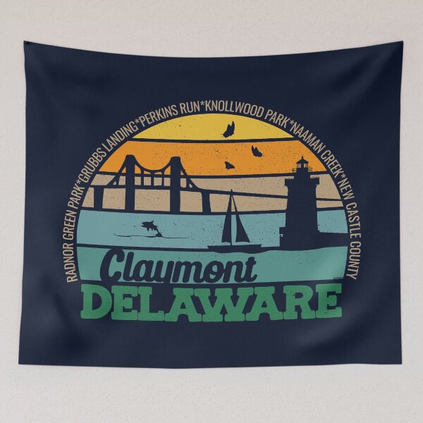 Item preview, Claymont Delaware Retro Sunset Local Pride Logo  designed and sold by CRHPOD20.