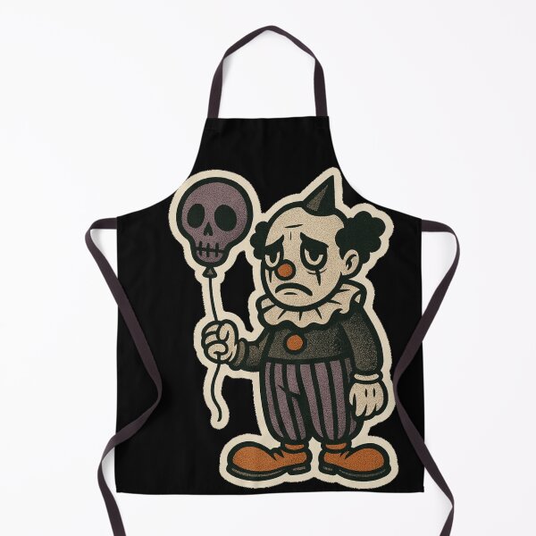 Item preview, Retro 1960s Halloween Horror Comic Art- Sad Clown with Skull Balloon designed and sold by JacobKAurumhead.