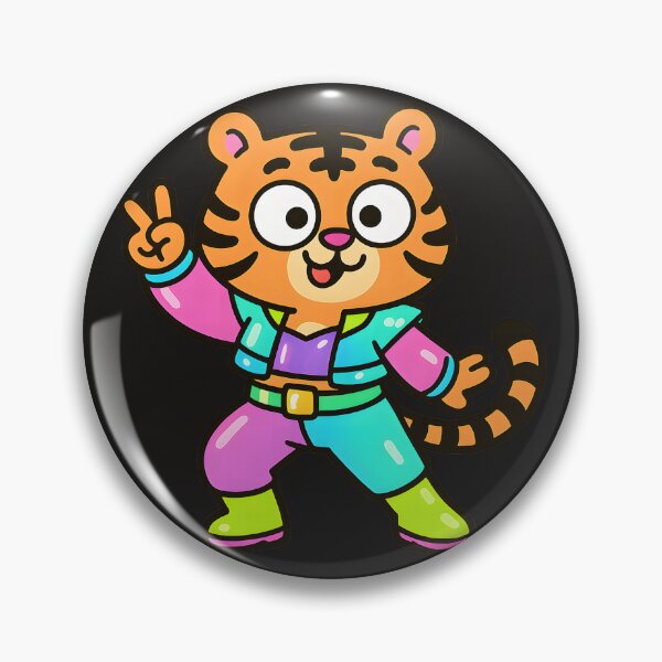 Artikelvorschau, Derpy Tiger K-Pop-Krieger – Lustiges süßes Cartoon-Idol Sticker entworfen und verkauft von KawaiiOrbit.