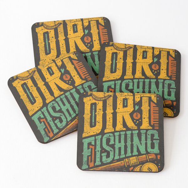 Item preview, Geometric dirt fishing among stylized coins and fish. designed and sold by Piotrek0001.