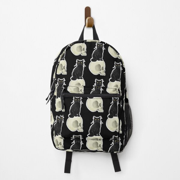 Item preview, Black Cat with Skull designed and sold by MetalTea.