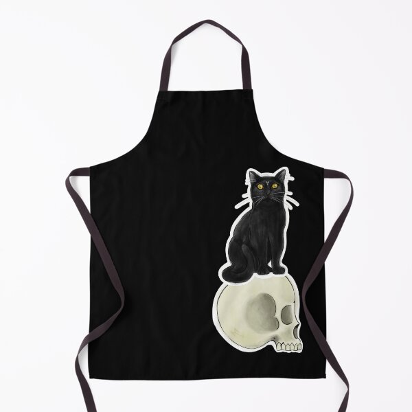Item preview, Black Cat with Skull designed and sold by MetalTea.