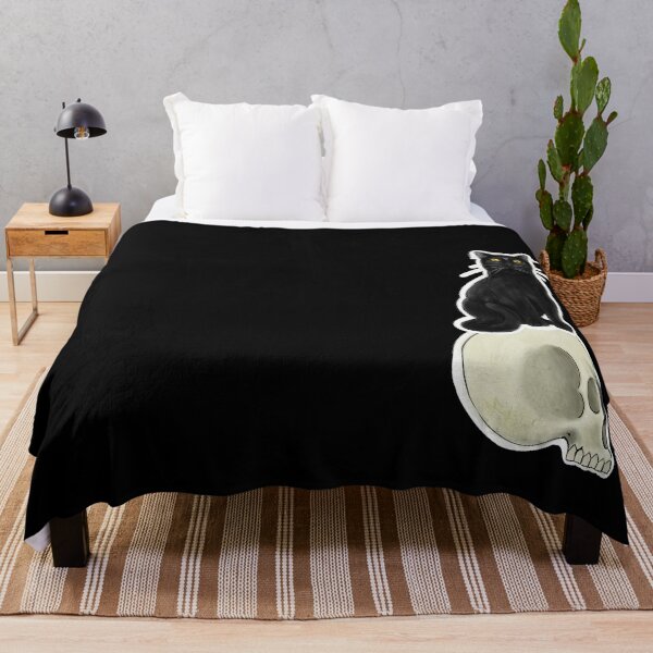 Item preview, Black Cat with Skull designed and sold by MetalTea.