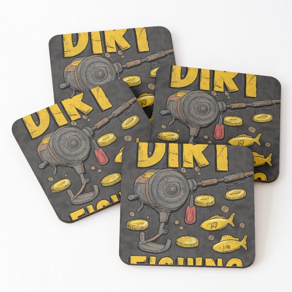 Item preview, Dirt fishing with a fishing reel and gold coins. designed and sold by Piotrek0001.