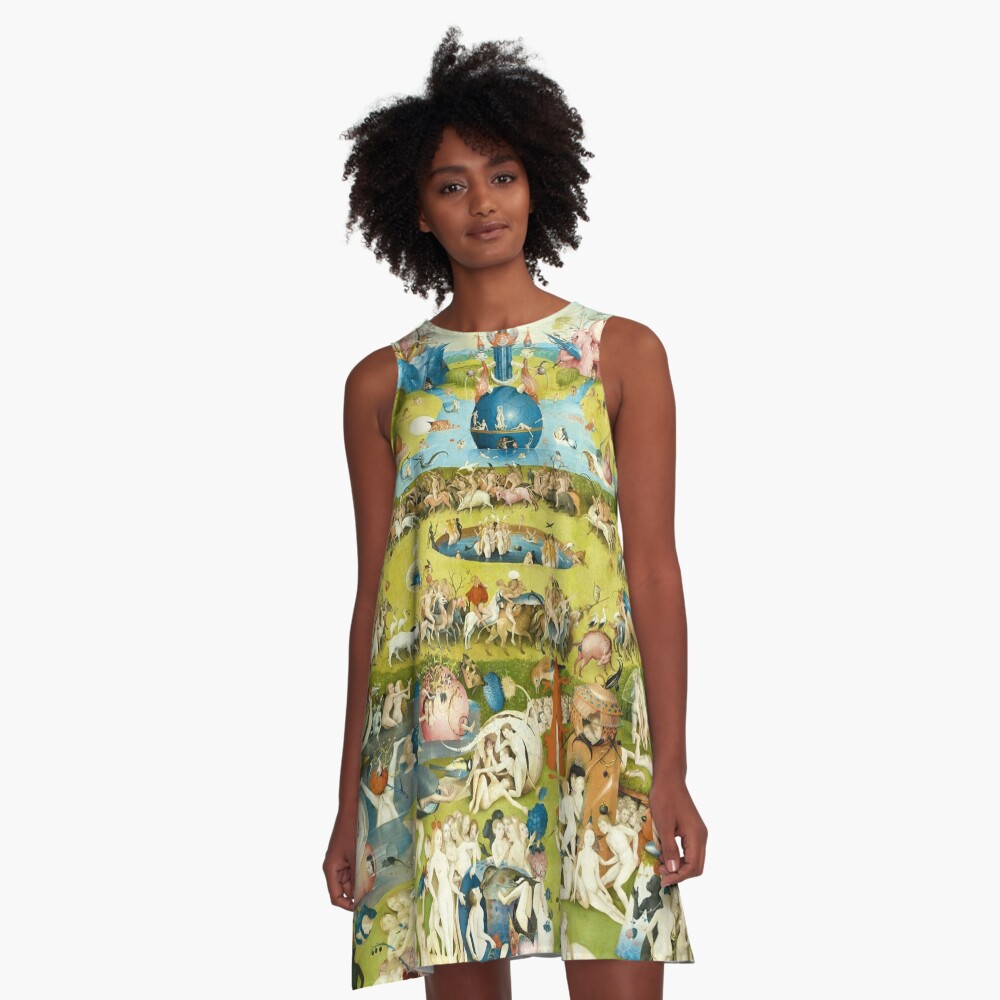 HD Garden of Earthly Delights, by Hieronymus Bosch HIGH DEFINITION A-Line Dress