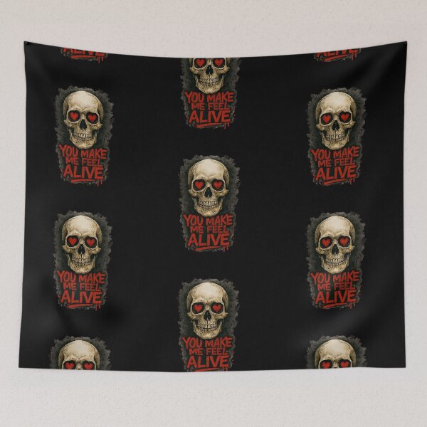 Item preview, Skull Love Art – You Make Me Feel Alive | Gothic Romantic Design designed and sold by Psycho-Crazy.