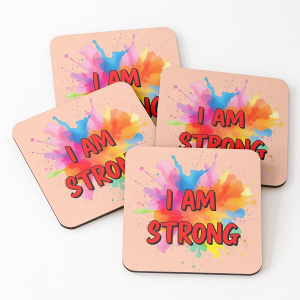 Item preview, I Am Strong Watercolor Splash Design designed and sold by NewAspect.