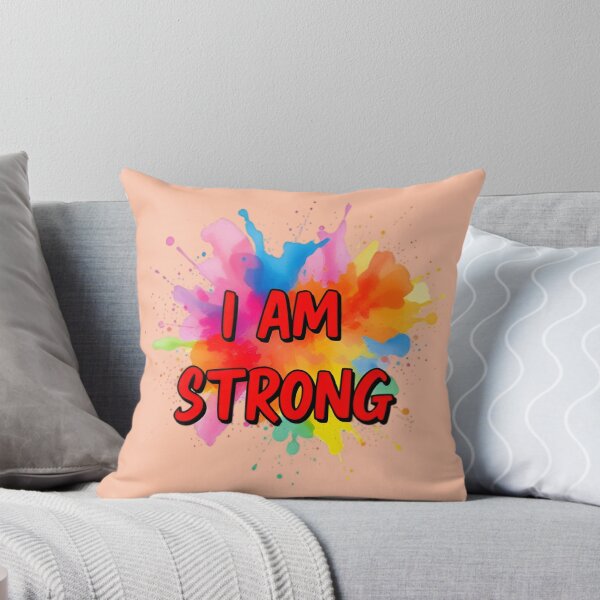 Item preview, I Am Strong Watercolor Splash Design designed and sold by NewAspect.