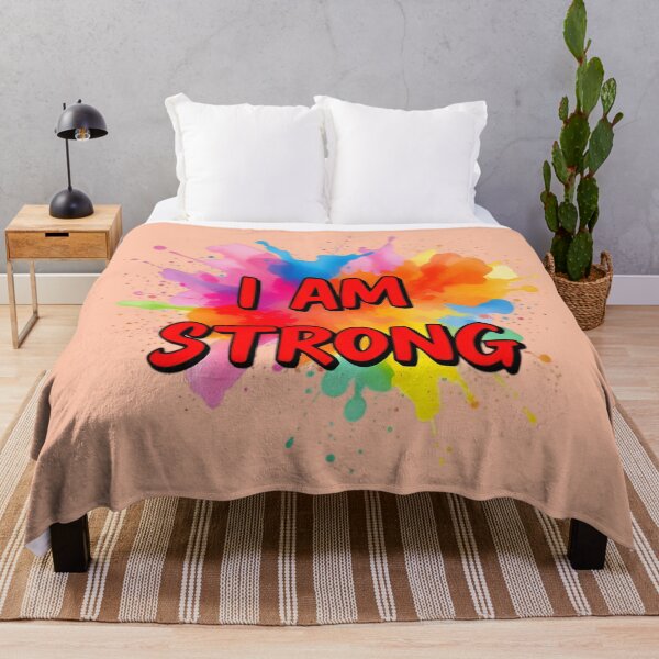 Item preview, I Am Strong Watercolor Splash Design designed and sold by NewAspect.